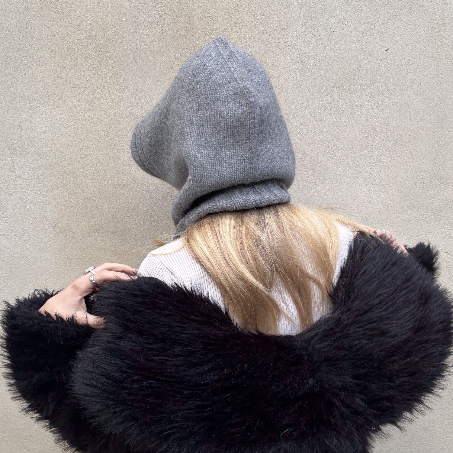 Cagoule grise-unisex – Image 4