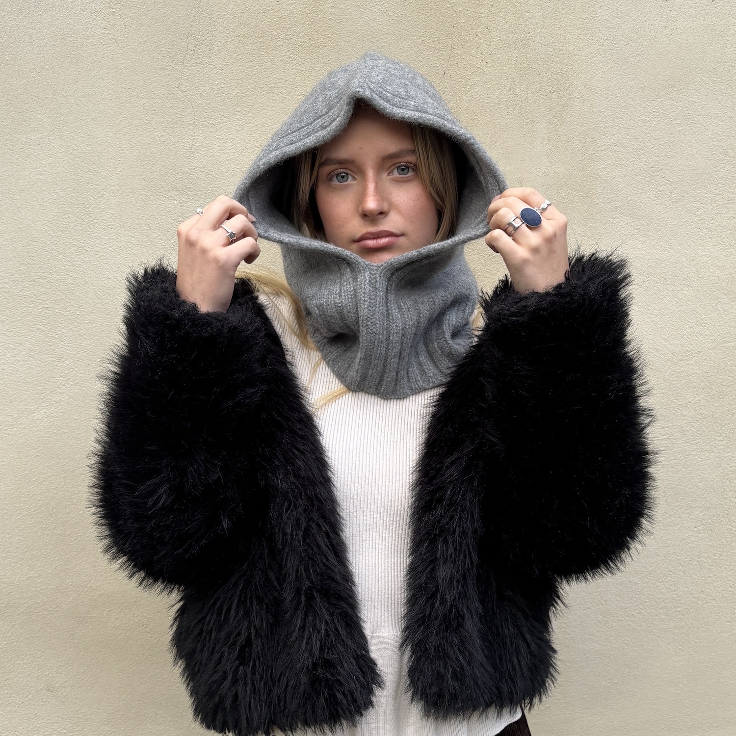 Cagoule grise-unisex – Image 2