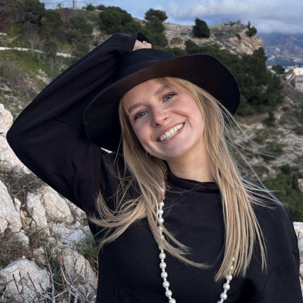 Valentina borsalino en feutre noir avec doublure cuir – Image 2