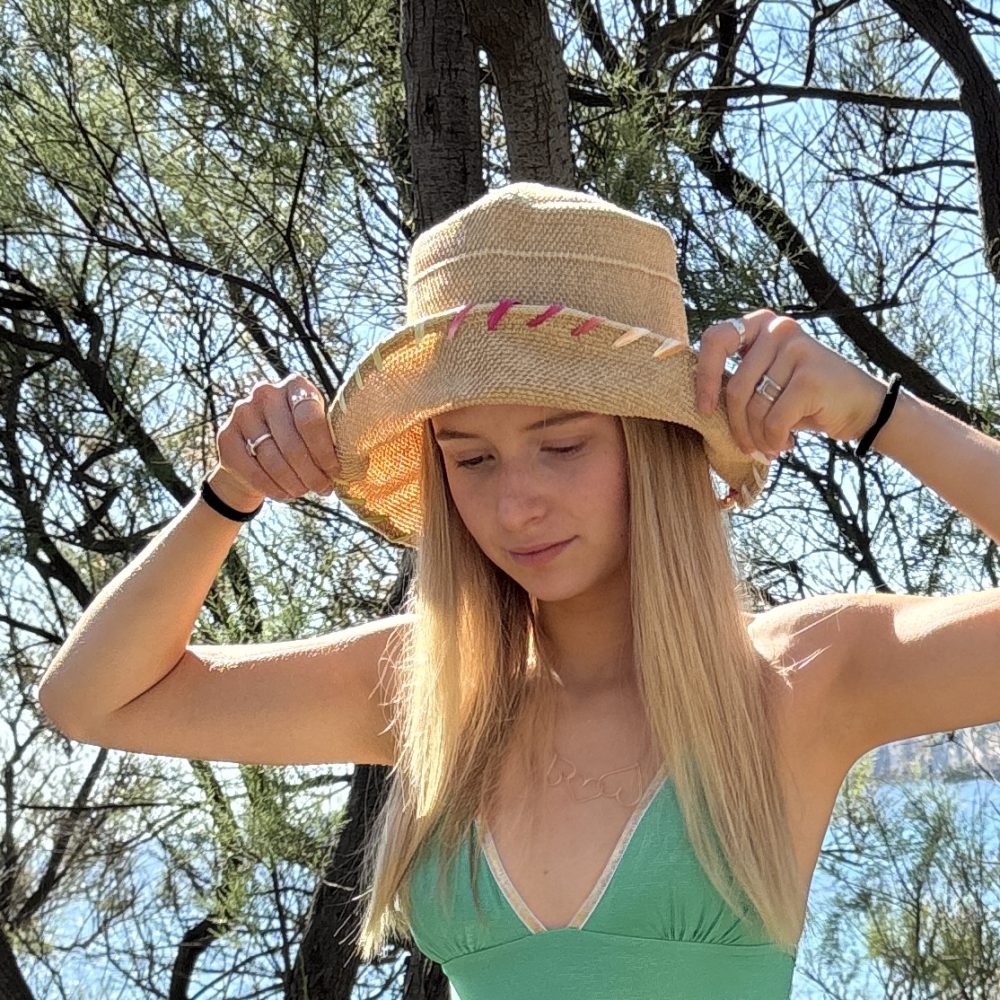 Jade-bob en paille souple naturel-pliable – Image 3