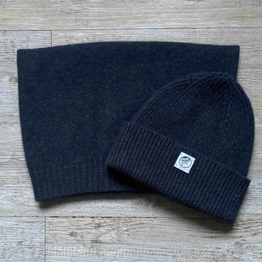 snood laine bleu